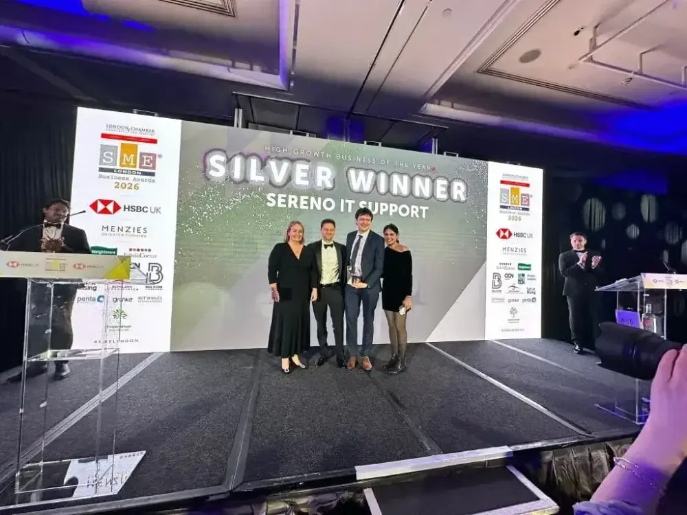 Sereno IT team at the SME London Business Awards 2026