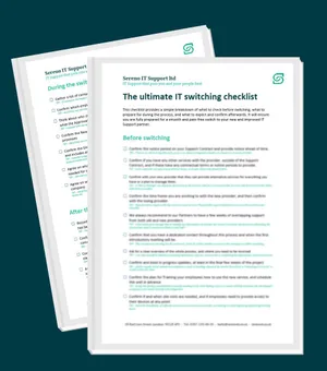 Cover of Sereno IT's Ultimate IT Switching Checklist PDF